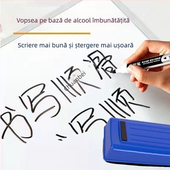 Markere groase pentru tablă albă și tablă, pe bază de apă, ștergere ușoară, Pengyi, 10 buc, carcasă din plastic