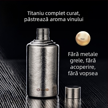Rongshantang sticlă de vin din titan pur, pentru exterior, portabilă - stil modern minimalist, sticlă goală, imprimare logo disponibil