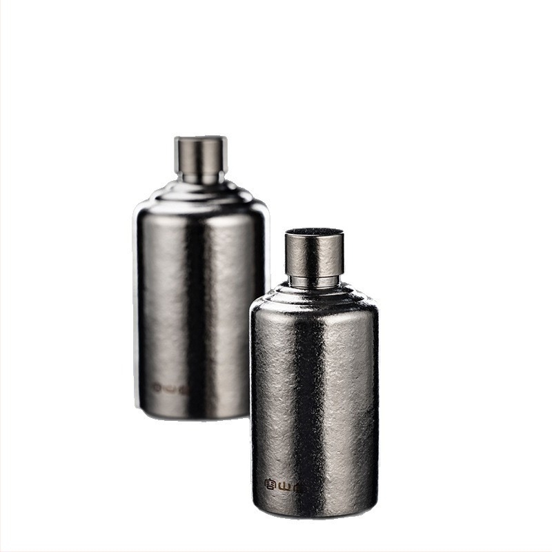 Rongshantang sticlă de vin din titan pur, pentru exterior, portabilă - stil modern minimalist, sticlă goală, imprimare logo disponibil