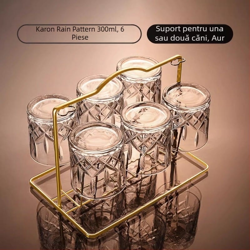 Set de pahare de whisky și sticlă – sticlă de cristal, stil modern minimalist, ambalaj din hârtie, imprimare de logo disponibilă, lansat în 2025