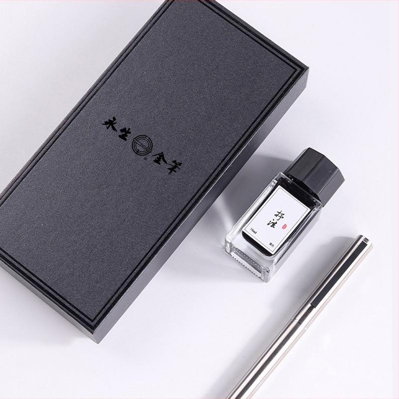 Stilou 9362 din oțel integral, vârf înclinat pentru scriere și practică semnături – destinat studenților