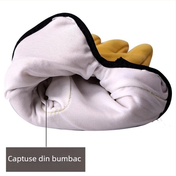 Mănuși de protecție pentru muncă Huamei Shield HY301 - Piele de vită pură, Rezistente la uzură, Izolație termică, Aerisite, Antialunecare, Rezistente la tăiere, Potrivite pentru sudură