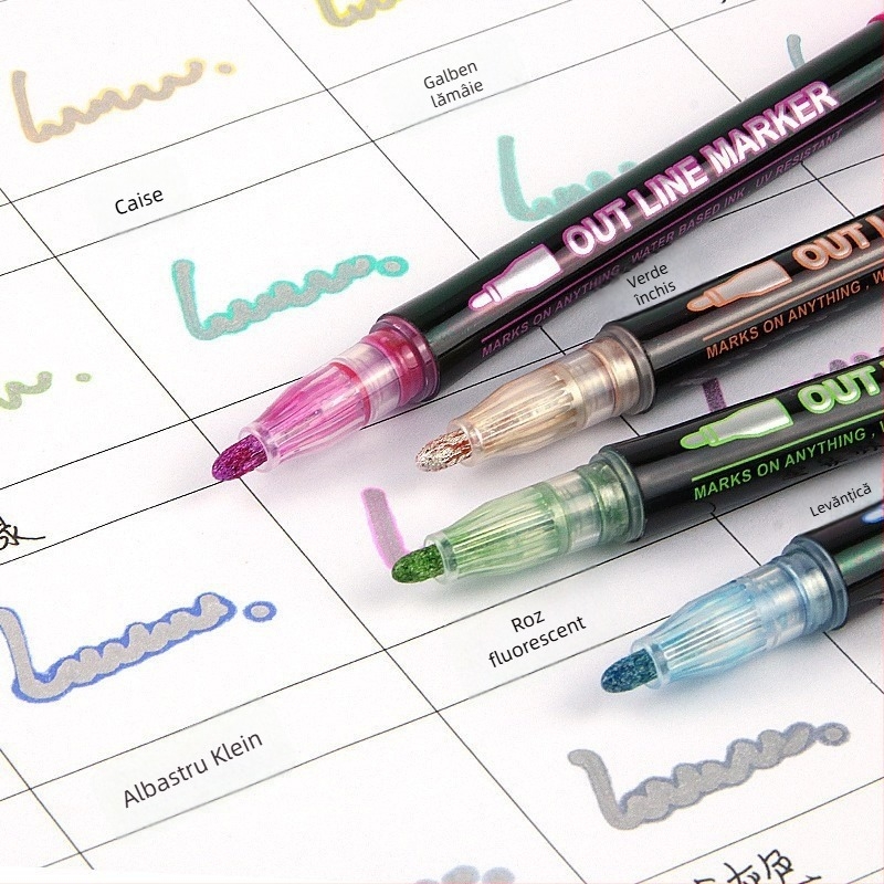 Marker stilou, carcasă din plastic, model 30-mf, ambalaj cutie de carton, vârf unic, neștergibil