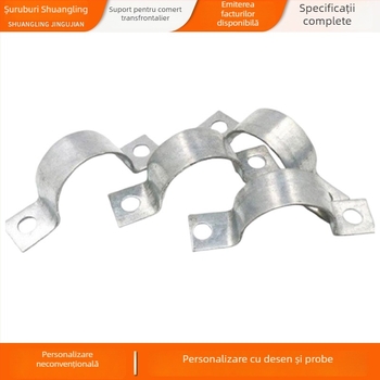 Clamă de montaj, în formă de U, zincat la cald, diametrul de prindere 12–700 mm, potrivit pentru sisteme fotovoltaice și facilități de trafic