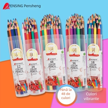 Set de creioane colorate pentru copii, 48 de culori, carcasă din plastic, etichetare în loturi mici, Tip: Alt (Brand: Peng sheng; Carcasă: Plastic; Etichetare: Personalizare în loturi mici; Tip: Alt)