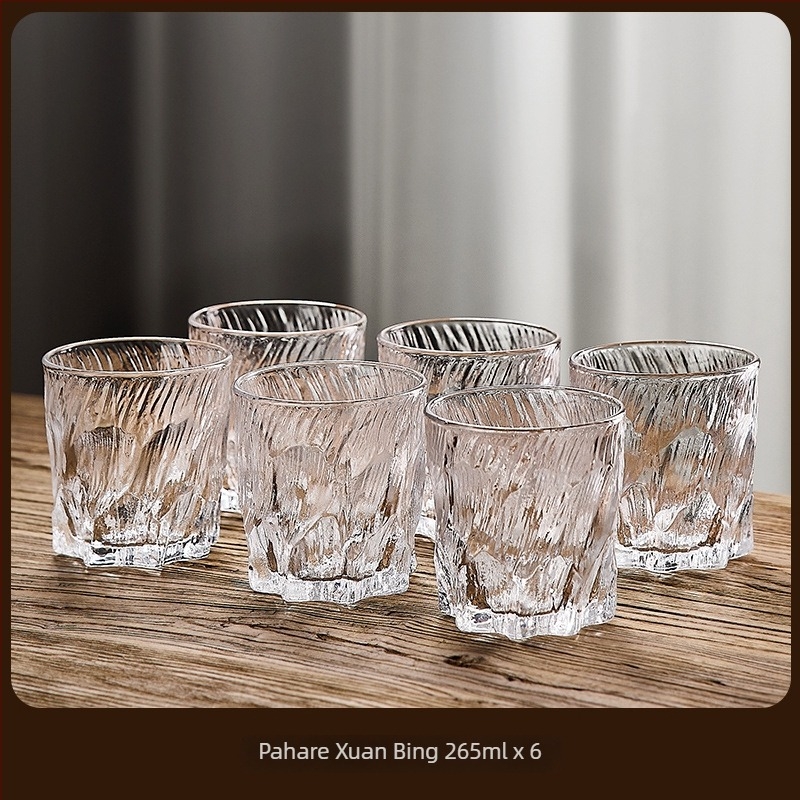 Pahar de whisky Green Apple din sticlă cristalină cu textură de gheață, stil european, set de 2 bucăți