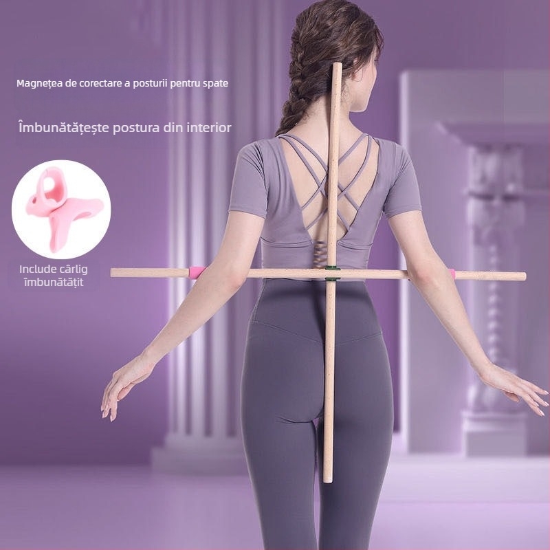 Bețișor de corectare a poziției în yoga pentru adulți – deschide umerii și spatele, îmbunătățește postura, reutilizabil