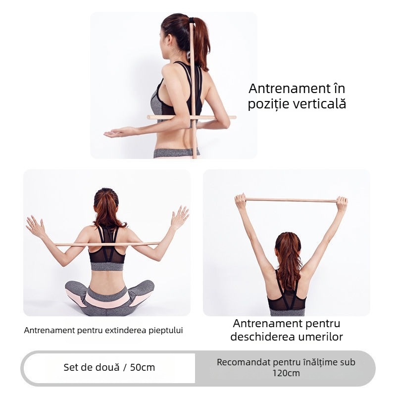 Bețișor de corectare a poziției în yoga pentru adulți – deschide umerii și spatele, îmbunătățește postura, reutilizabil