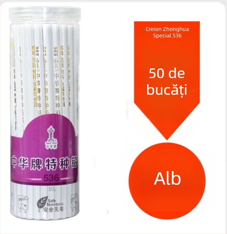 Creion pentru tâmplă 536 – corp din lemn, grafit HB, model 536