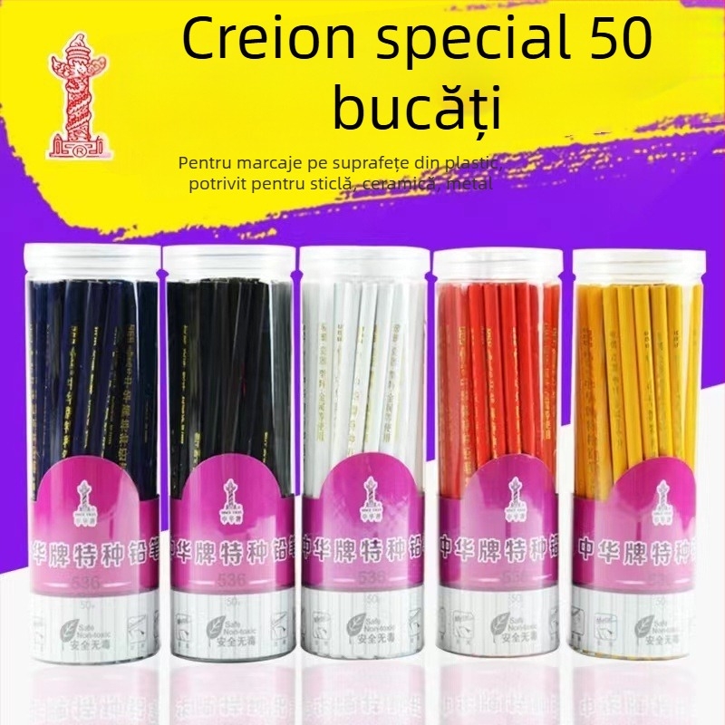 Creion pentru tâmplă 536 – corp din lemn, grafit HB, model 536