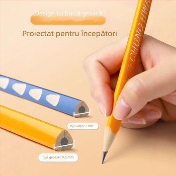 Creion din lemn 2B/HB pentru examenele din învățământul primar, netoxic