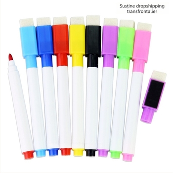 Budengci Marker șters pentru tablă pentru copii, marker pe bază de apă cu perie magnetică