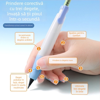 Suport pentru creion pentru începători — corector de prindere și postură, din plastic, 1 bucată, pentru elevi din învățământul primar