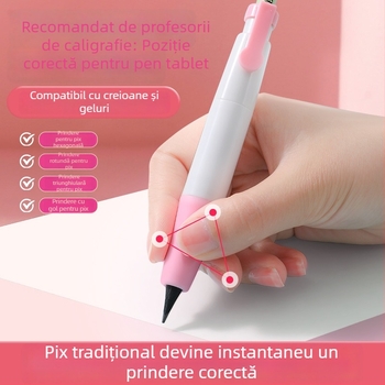 Suport pentru creion pentru începători — corector de prindere și postură, din plastic, 1 bucată, pentru elevi din învățământul primar