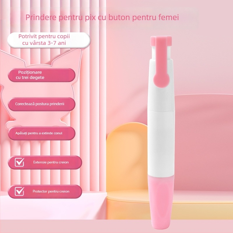 Suport pentru creion pentru începători — corector de prindere și postură, din plastic, 1 bucată, pentru elevi din învățământul primar