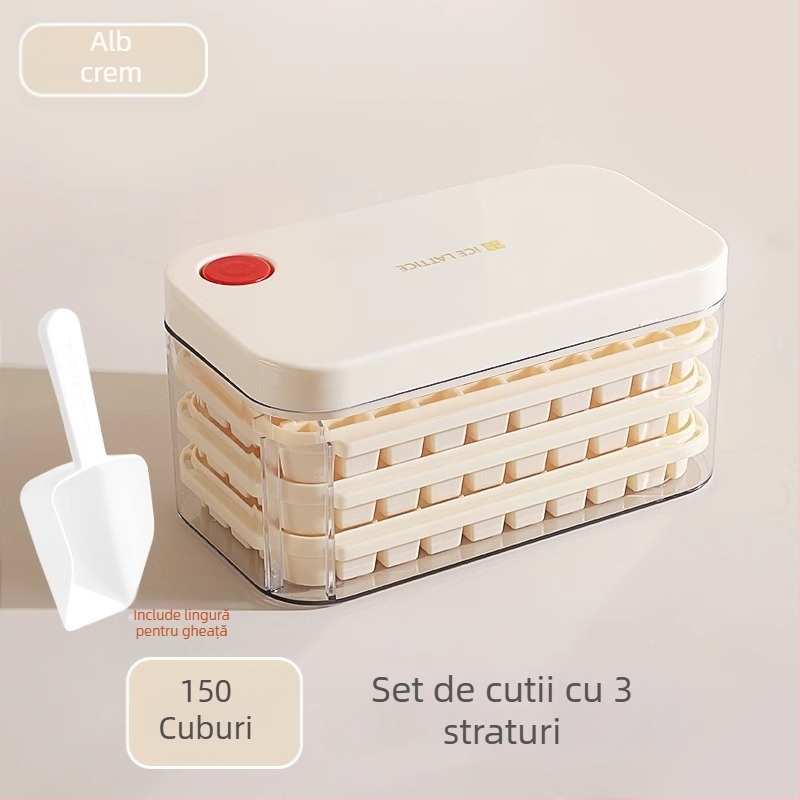 Friendly tavă pentru cuburi de gheață – 2L PP, înghețare rapidă, eliberare ușoară