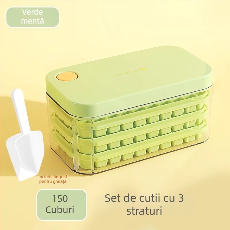 Friendly tavă pentru cuburi de gheață – 2L PP, înghețare rapidă, eliberare ușoară