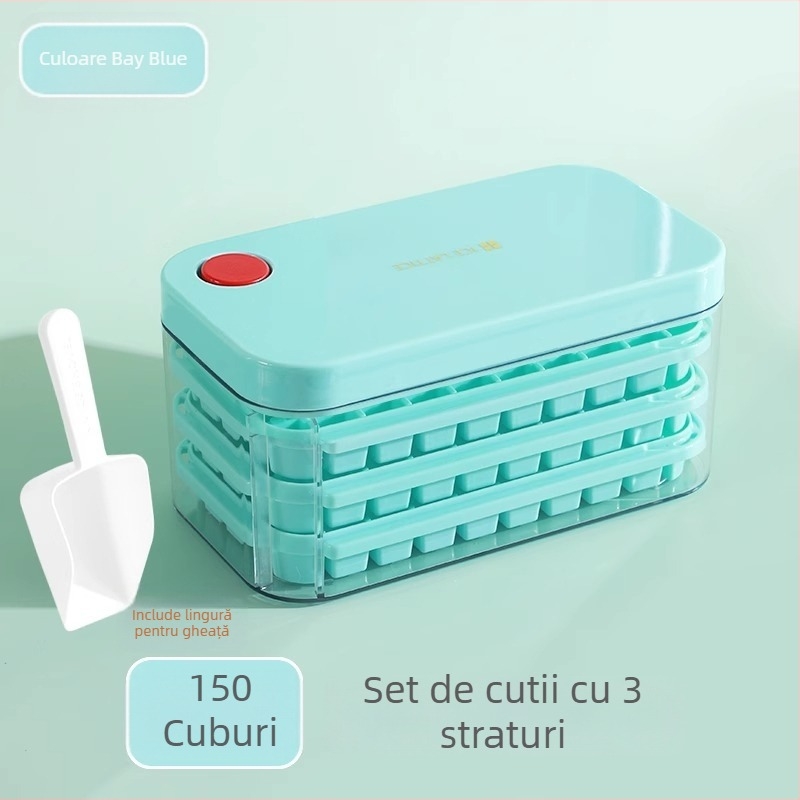 Friendly tavă pentru cuburi de gheață – 2L PP, înghețare rapidă, eliberare ușoară