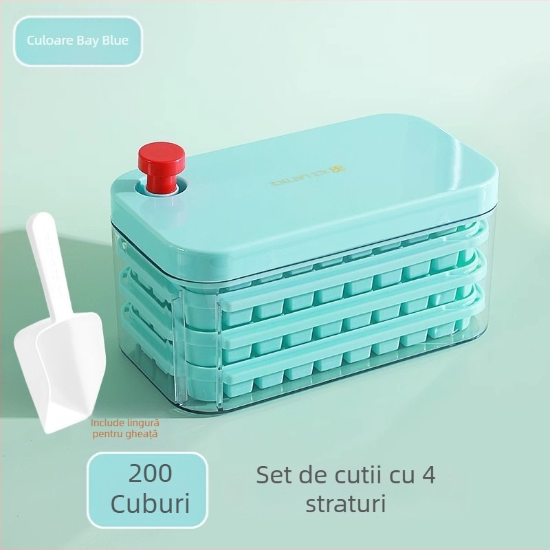 Friendly tavă pentru cuburi de gheață – 2L PP, înghețare rapidă, eliberare ușoară