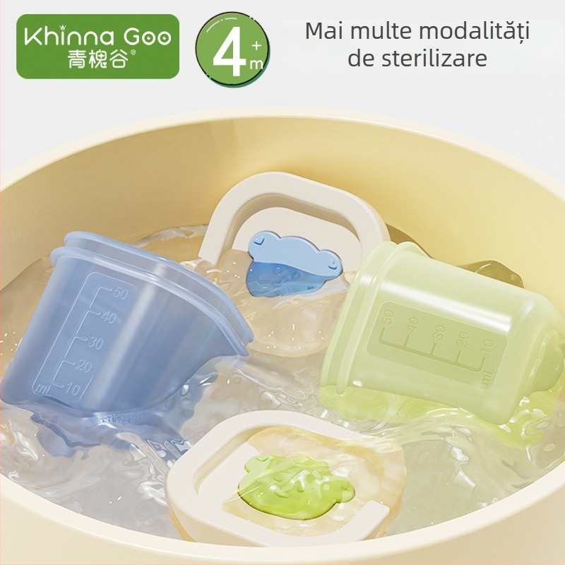 Tavă din silicon pentru bebeluși – depozitare piure, congelare rapidă, demoldare ușoară, design modern