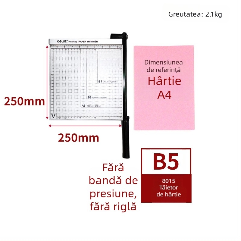 Deli 8014 tăietor de hârtie metalic de birou