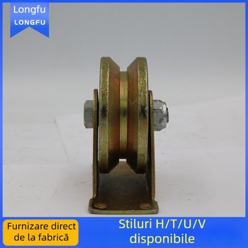 Roată pentru ușă glisantă - îngroșată, cu două roți, tipuri T/U/H, ghidaj cablu din oțel