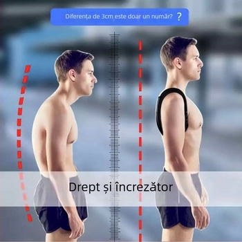 Curea de corectare a posturii pentru spate, pentru adulți și copii, cu susținere a spatelui