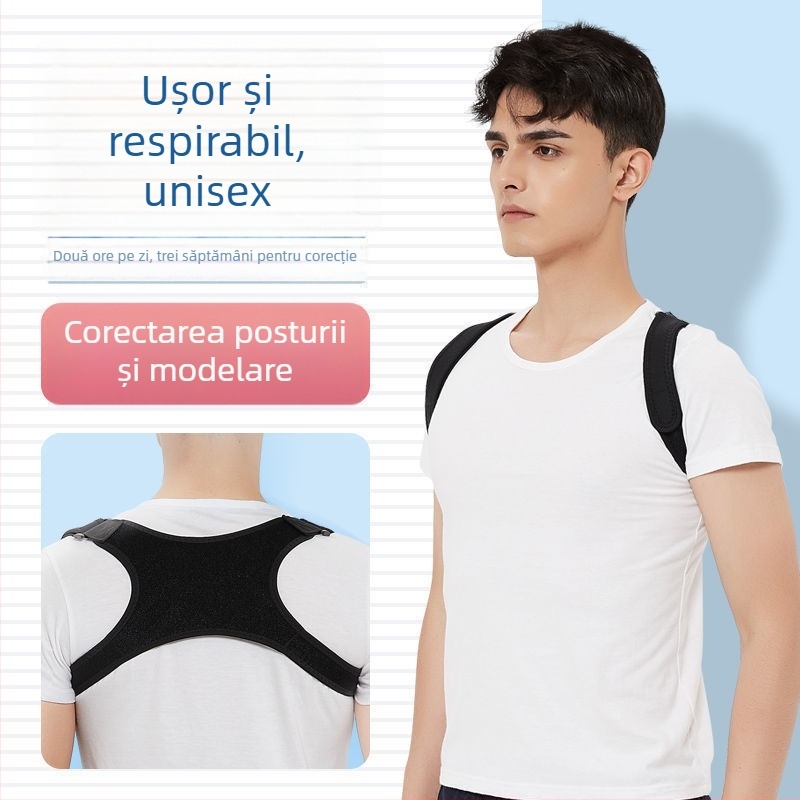 Curea de corectare a posturii pentru spate, pentru adulți și copii, cu susținere a spatelui
