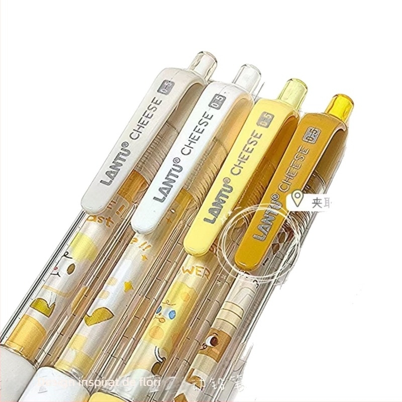 Creion mecanic cu temă de brânză, design animat, mecanism de apăsare, carcasă metalică, potrivit pentru elevi