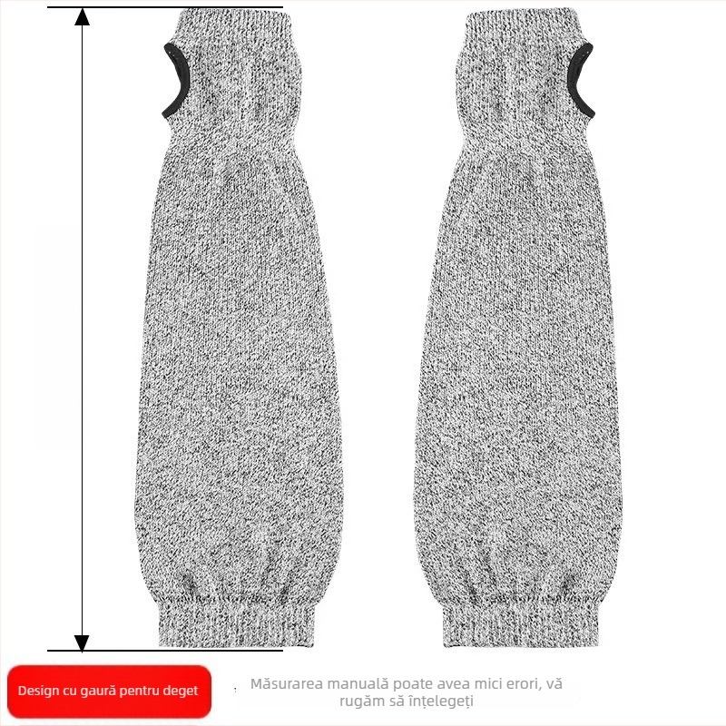 Manșon anti-tăiere pentru braț – nivel 5, respirabil, rezistent la uzură, protecție împotriva zgârieturilor și tăierii cu cuțitul, HPPE/Nylon/Nitril/TPR