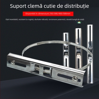 Suport circular pentru stâlp electric, oțel inoxidabil, pentru stâlp de iluminat stradal și cutie etanșă