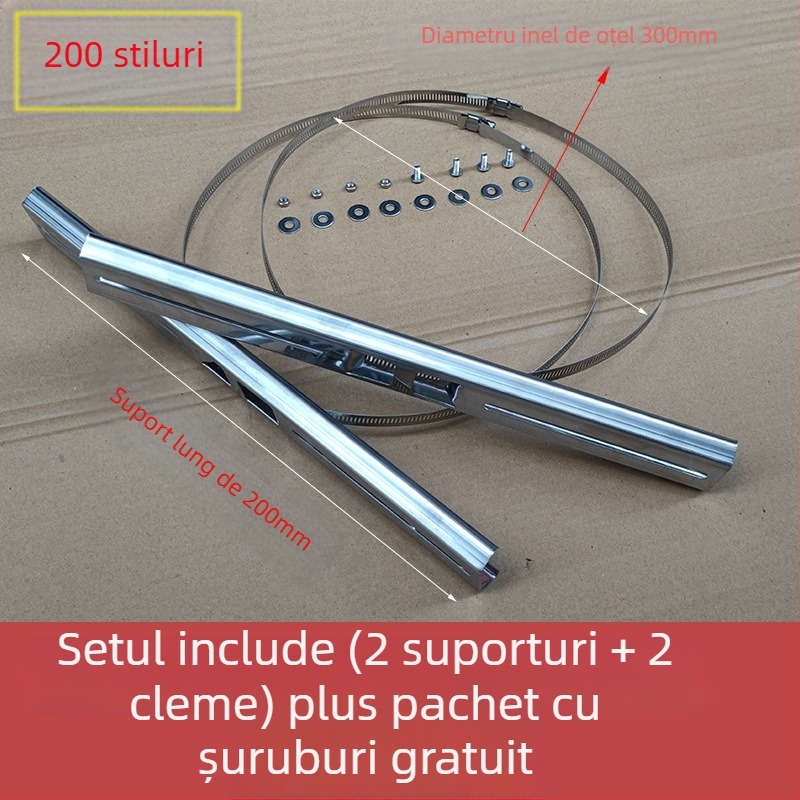 Suport circular pentru stâlp electric, oțel inoxidabil, pentru stâlp de iluminat stradal și cutie etanșă