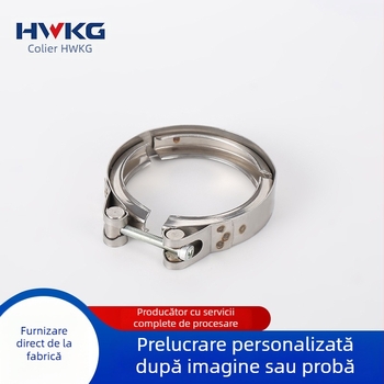 Colier din oțel inoxidabil pentru conducta de evacuare auto, canelură în V, tip greu, compensator Hwkg/Hengwei