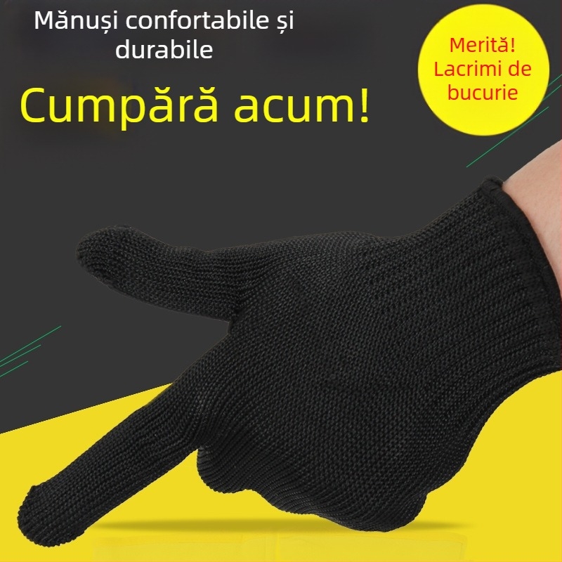 Mănuși anti tăiere, îngroșate, protecție nivel 5, fibră de polietilenă, pentru uz în fabrici