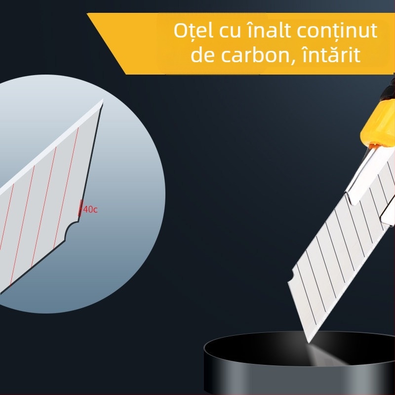 Set de 20 de cuțite utilitare cu lame din oțel inoxidabil pentru tăierea tapetului, a hârtiei și deschiderea cutiilor
