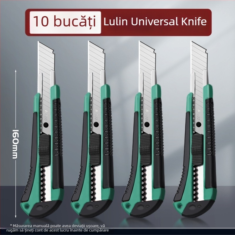 Set de 20 de cuțite utilitare cu lame din oțel inoxidabil pentru tăierea tapetului, a hârtiei și deschiderea cutiilor