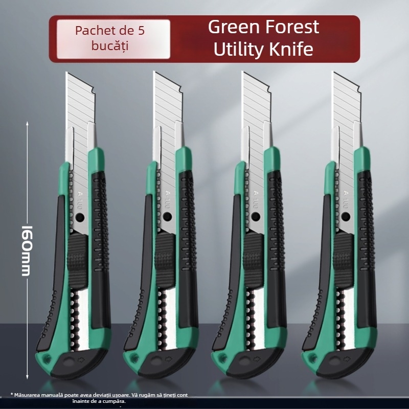 Set de 20 de cuțite utilitare cu lame din oțel inoxidabil pentru tăierea tapetului, a hârtiei și deschiderea cutiilor