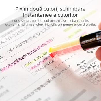 PM-L303 Marker cu două capete, pe bază de apă, pentru elevi