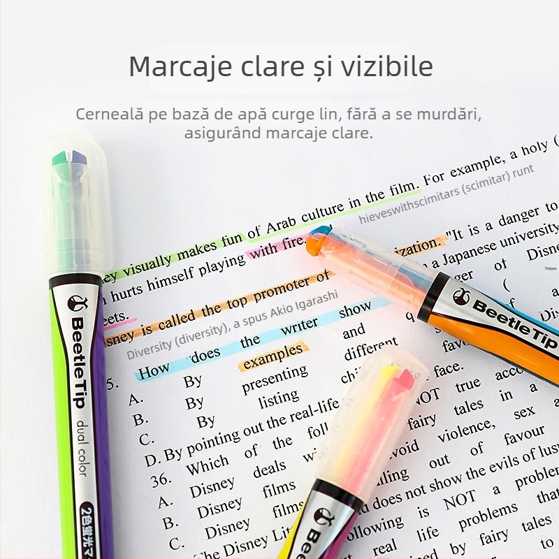 PM-L303 Marker cu două capete, pe bază de apă, pentru elevi