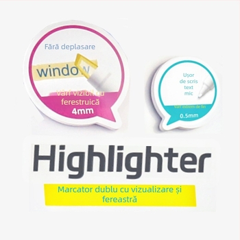 Set marker cu vârf dublu, 6 bucăți, model 556, carcasă din plastic