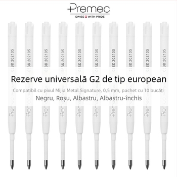 Refil Premec G2 – linie 0,5 mm, pentru scriere, plastic, pachet de 10 bucăți