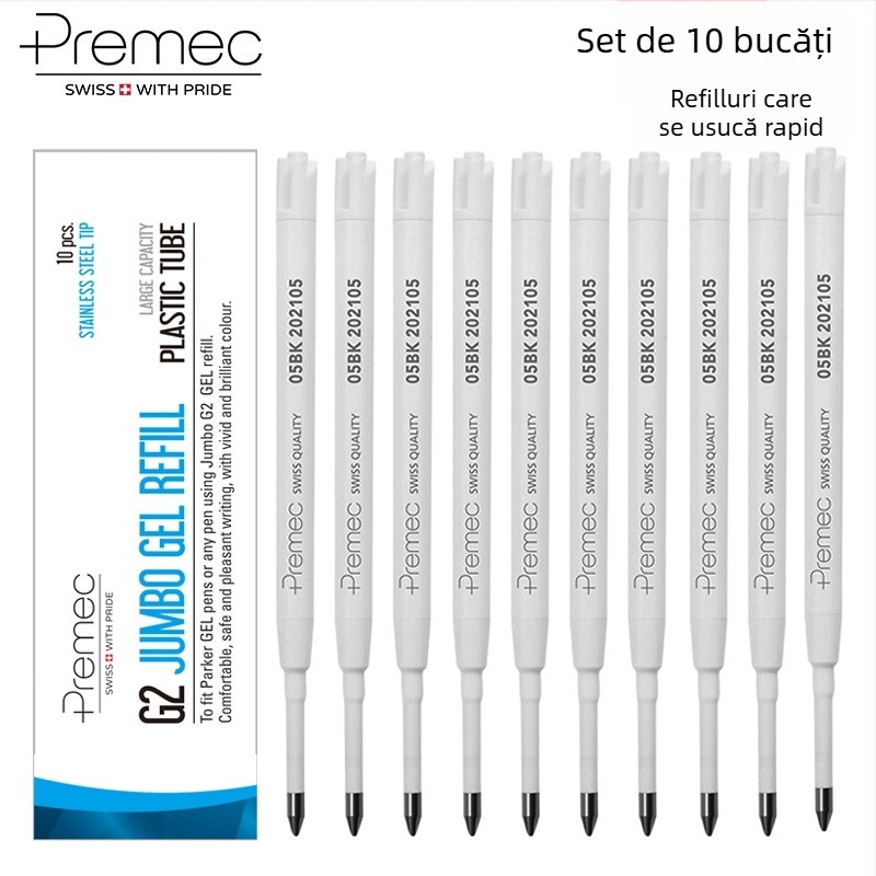Refil Premec G2 – linie 0,5 mm, pentru scriere, plastic, pachet de 10 bucăți