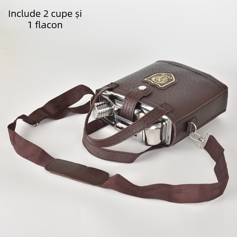 Cană de vin din oțel inoxidabil 304, îngroșat, portabil pentru exterior, stil retro lux discret