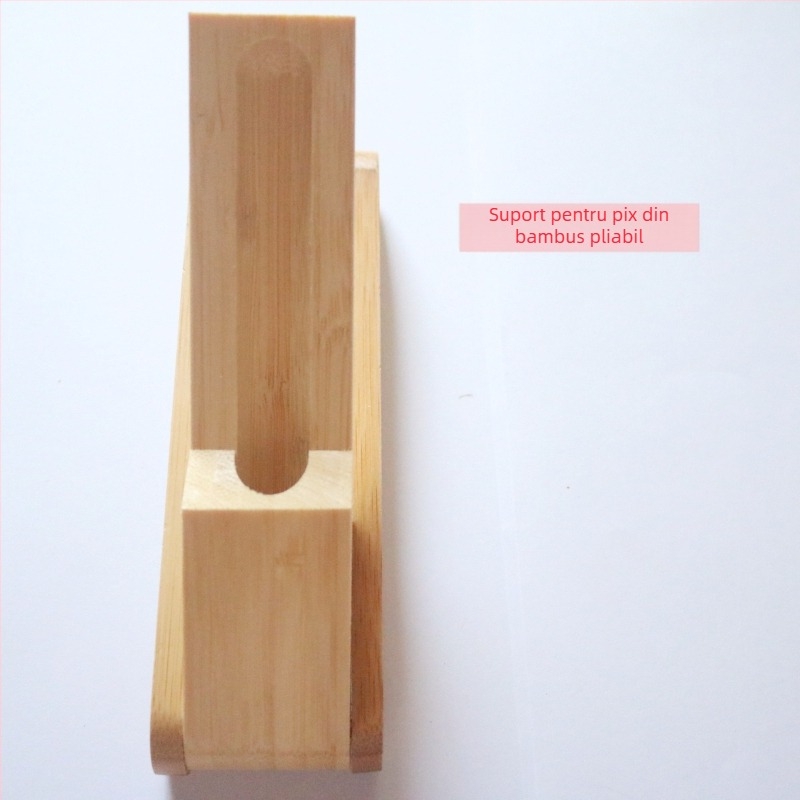 Cutie din bambus pentru stilou, cu gravură și personalizare a logo-ului