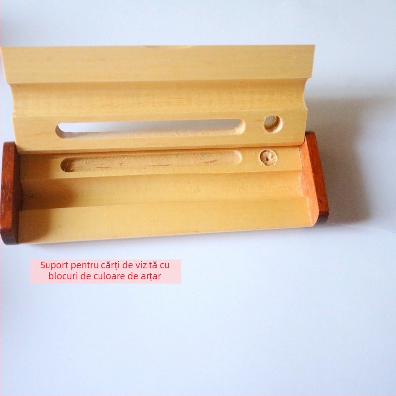 Cutie din bambus pentru stilou, cu gravură și personalizare a logo-ului