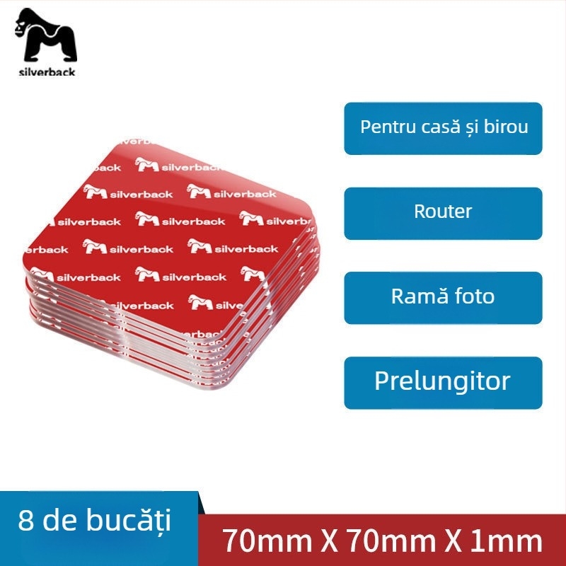 Bandă dublu adezivă nano, vâscozitate mare, transparentă, bucăți mici, aderență puternică pentru mașină și casă