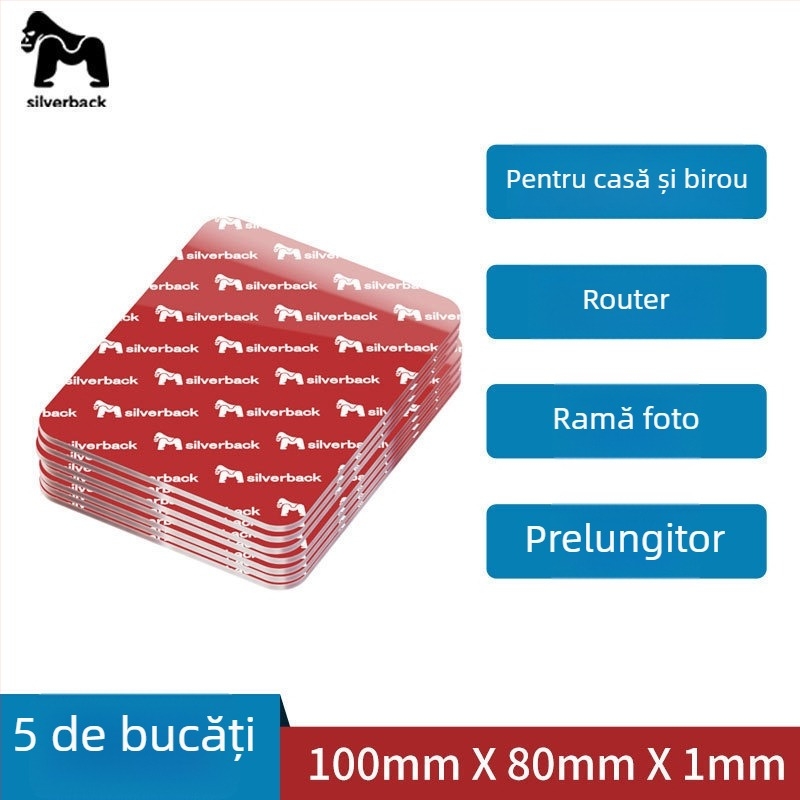 Bandă dublu adezivă nano, vâscozitate mare, transparentă, bucăți mici, aderență puternică pentru mașină și casă