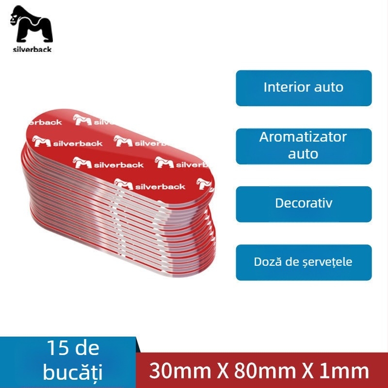 Bandă dublu adezivă nano, vâscozitate mare, transparentă, bucăți mici, aderență puternică pentru mașină și casă