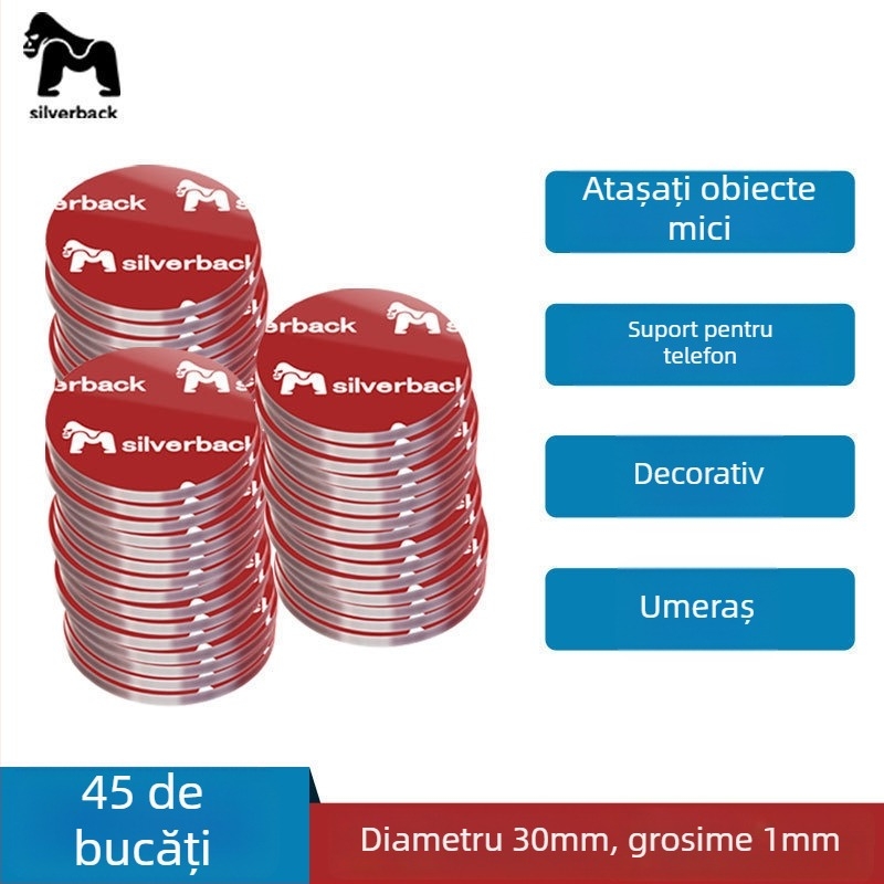 Bandă dublu adezivă nano, vâscozitate mare, transparentă, bucăți mici, aderență puternică pentru mașină și casă