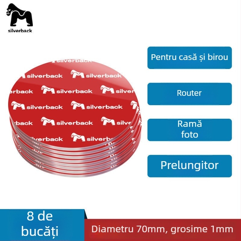 Bandă dublu adezivă nano, vâscozitate mare, transparentă, bucăți mici, aderență puternică pentru mașină și casă